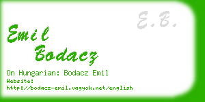 emil bodacz business card